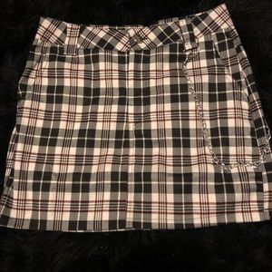 Plaid punk mini skirt